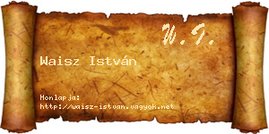 Waisz István névjegykártya